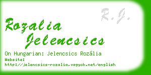rozalia jelencsics business card